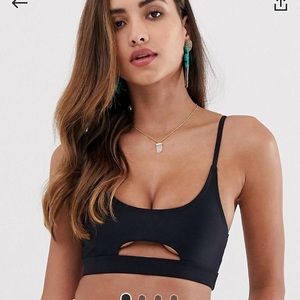 South Beach cut out crop top bikini top
